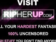 Blonde Euro Slut Split in Half by Rough Anal Fucking